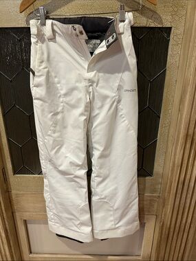 Spyder White Girls  Ski Pants